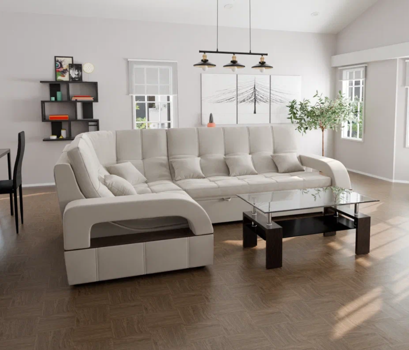 Диваны угловые в гостиную, Модульный диван Майами-3,микровелюр,антивандальная ткань,венеция