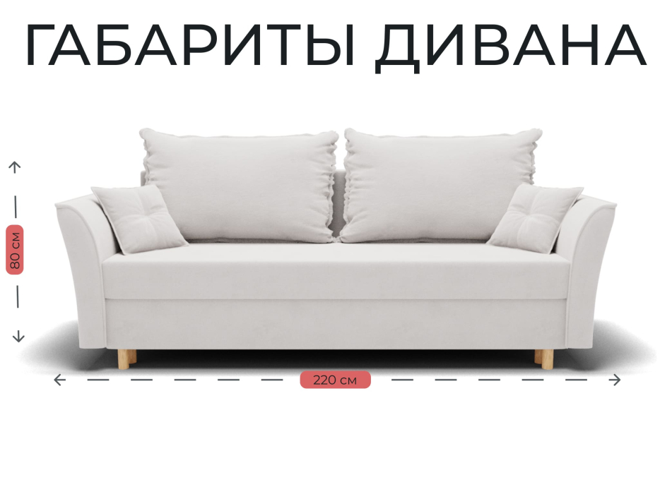 Диваны еврокнижки, Прямой диван Наоми,еврокнижка,велюр