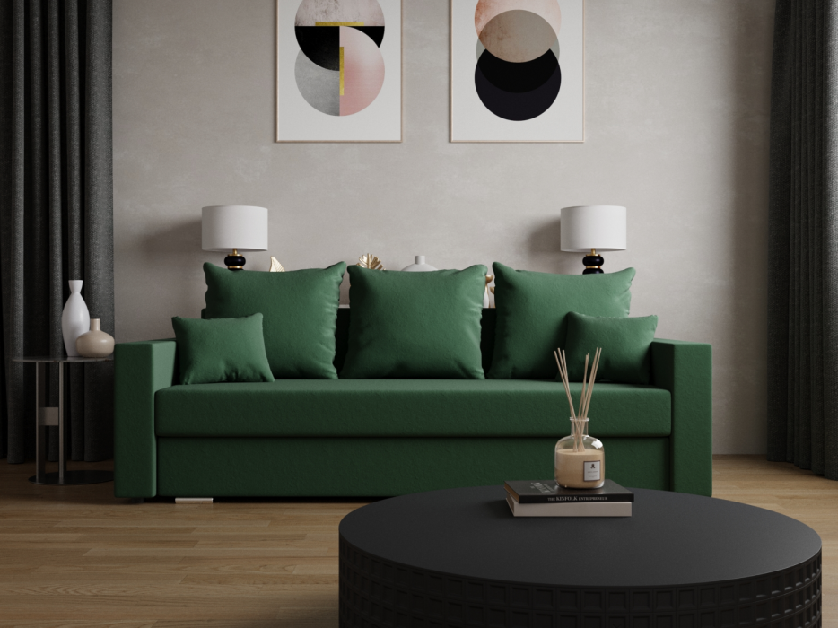 Диваны с ящиком для белья, Прямой диван Олимп-1 ПБ, велюр