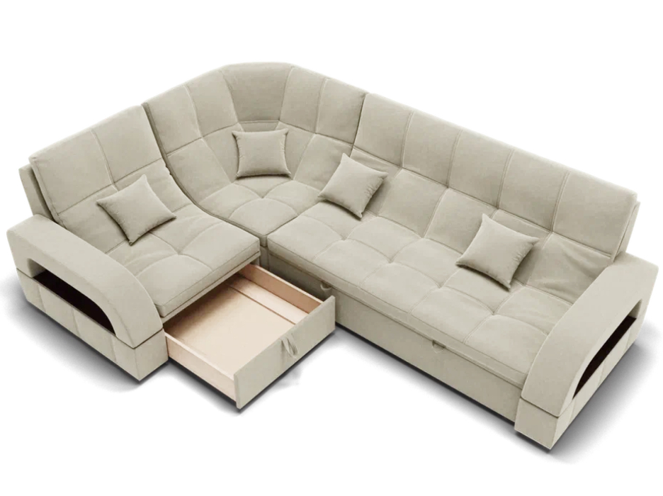 Диваны угловые в гостиную, Модульный диван Майами-3,микровелюр,антивандальная ткань,венеция