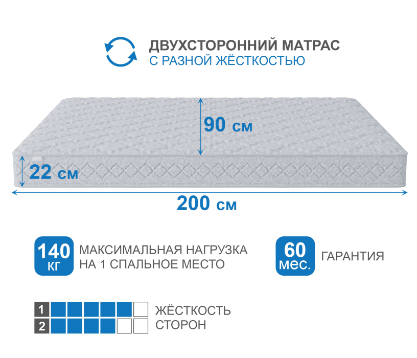 900 x 2000, Матрас Тропикана-Агама 900х2000