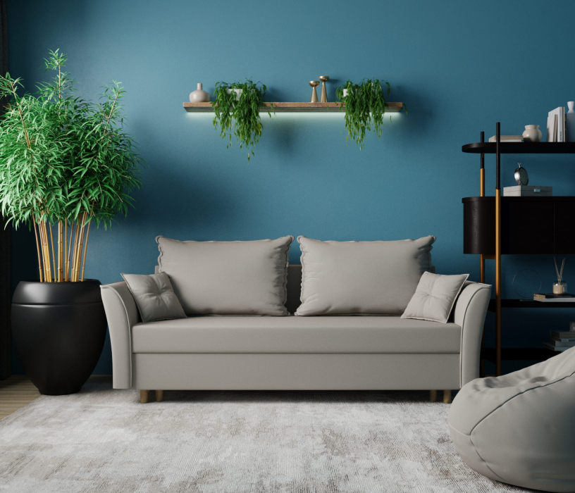 Диваны еврокнижки, Прямой диван Наоми,еврокнижка,велюр