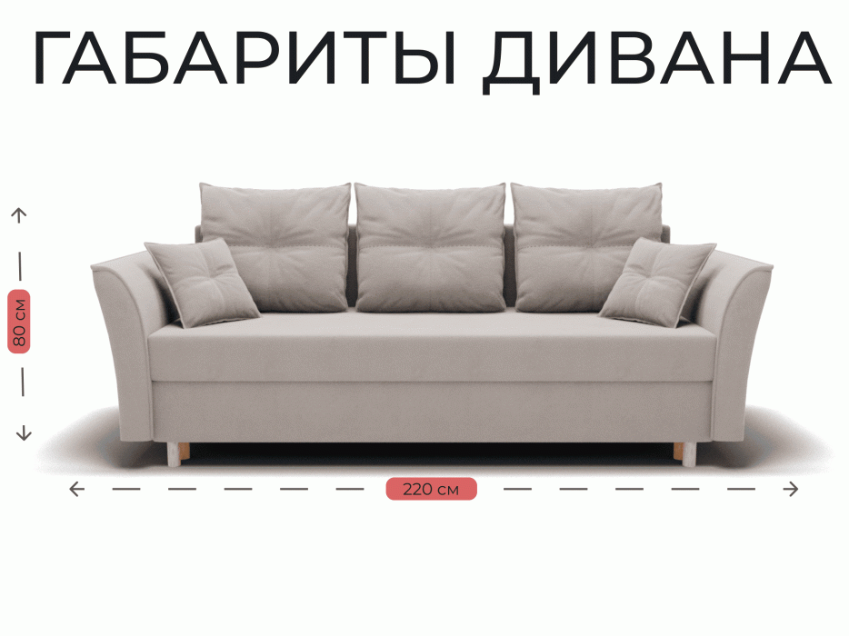 Диваны еврокнижки, Прямой диван Пандора,еврокнижка,велюр