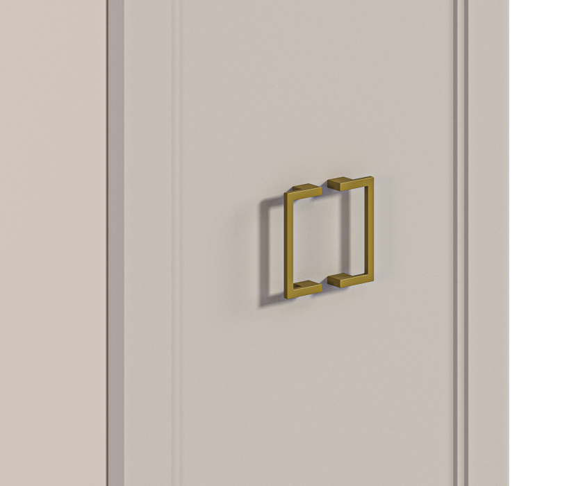 Для одежды, Пенал Макс с двумя ящиками с фасадом Ассоль Кашемир серый