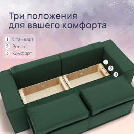 Прямой диван Рашт ППУ, велюр