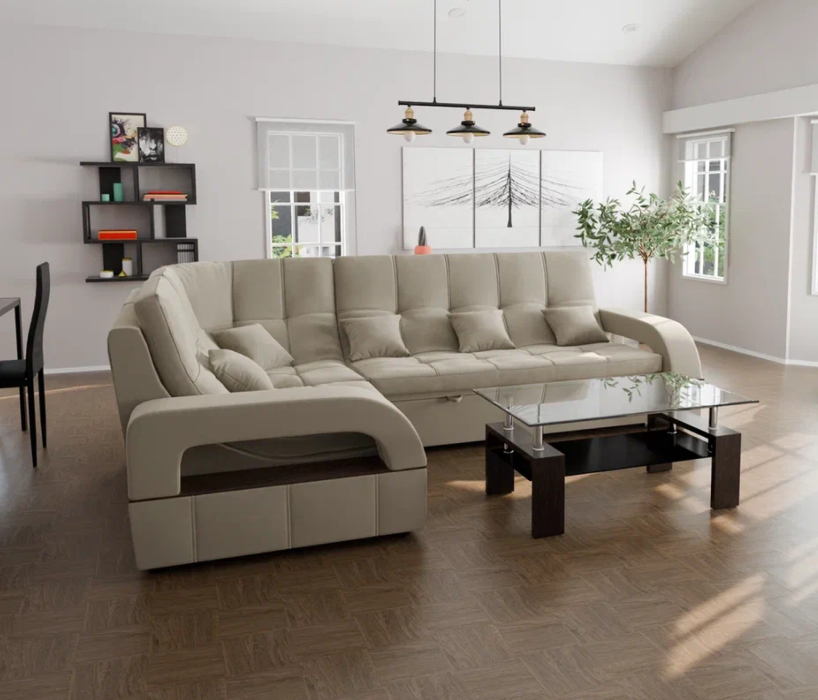 Диваны угловые в гостиную, Модульный диван Майами-3,микровелюр,антивандальная ткань,венеция