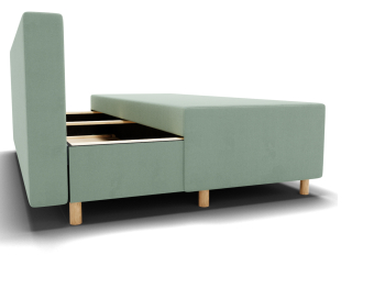 Прямой диван Сияние,еврокнижка,велюр